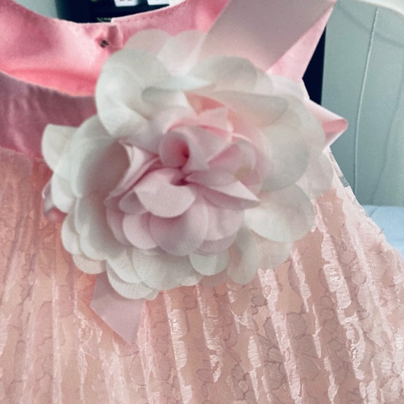 Macy’s “Rare Editions” lacy toddler dress. Light pink. Sz 18 months - Picture 6 of 11